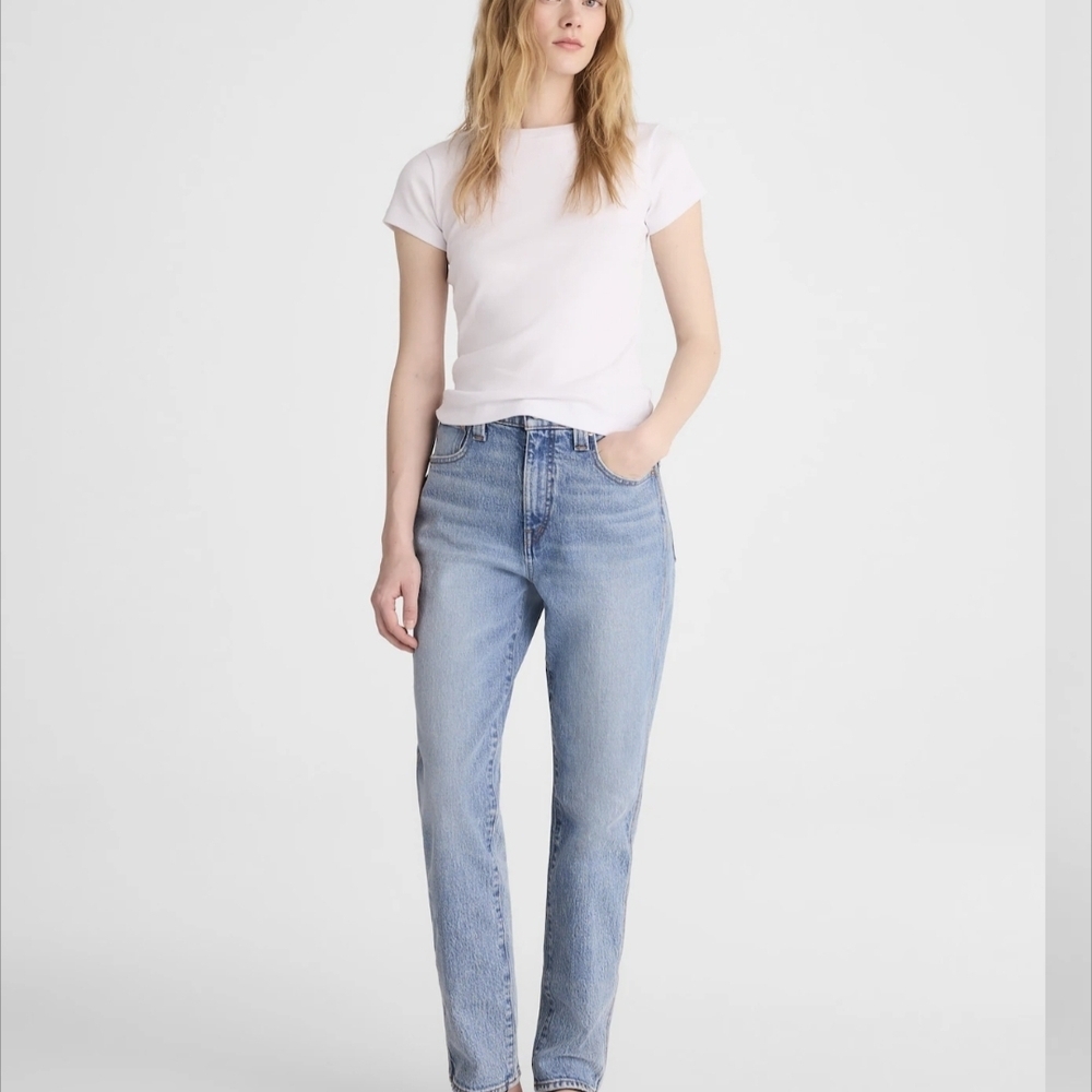 Madewell The Perfect Vintage Jean Straight Size 25T / 0 High Rise Light Wash